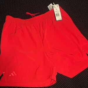 Adidas Men's Vibrant Red Athletic Shorts